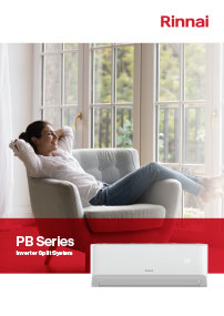 Rinnai pb series split systems brochure front cover